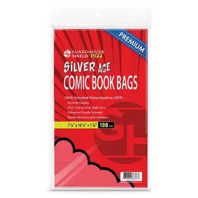 Shield OPP - Silver Comic Book Bags - Premium OPP Comic Bags