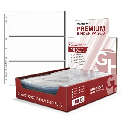 3 Pocket Guardhouse Vinyl Notebook Pages (Large Currency)