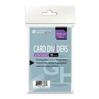 Trading Card Dividers - White Tall