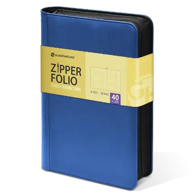 Graded Trading Card Zipper Folio for 40 PSA Card Slabs - Blue Denim