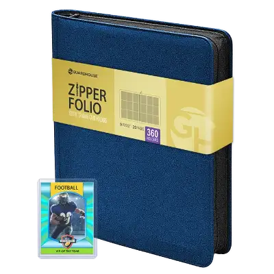 9 Pocket Zipper Folio for Sentry Card Holders - Blue Denim