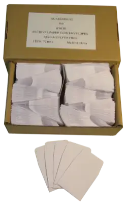 Paper Coin Envelope, White - Qty: 500