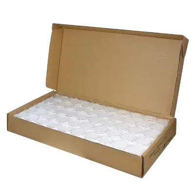 39mm Silver Round Bulk Direct-Fit / L Ring-Fit EvoCore Coin Holders. 250 count box.