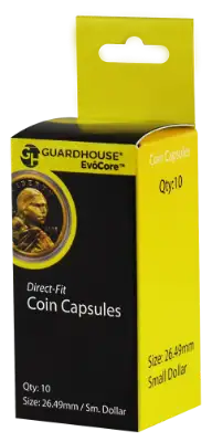 Small Dollar (26.5mm) Direct-Fit EvoCore Coin Capsules - 10 Pack