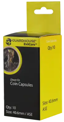 American Silver Eagle (40.6mm) Direct-Fit EvoCore Coin Capsules - 10 Pack