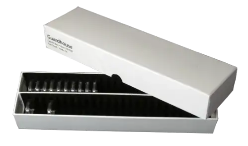 Guardhouse Double Row Coin Capsule Box - 50 Small Capsules