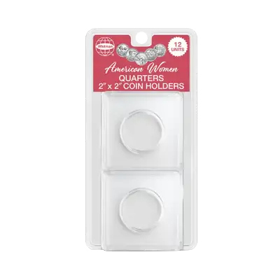 American Women Quarters Clear Plastic 2"x 2" (12 pack)