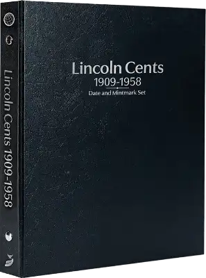 Lincoln Cents 1909-1958, Date & Mintmark Set P, D & S (Black)