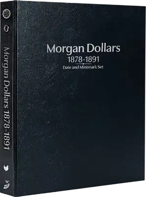 Morgan Dollars 1878-1891, Date & Mintmark Set P, S, CC, & O (Black)