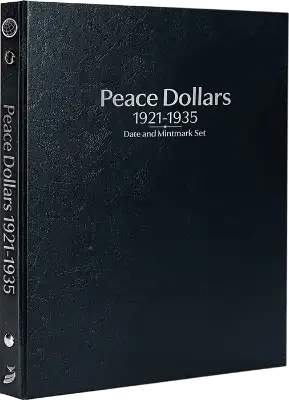 Peace Dollars 1921-1935, Date & Mintmark Set P, D & S (Black)