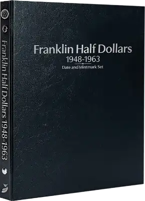Franklin Half Dollars 1948-1963, Date & Mintmark Set P, D & S (Black)