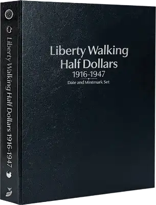Liberty Walking Half Dollars 1916-1947, Date & Mintmark Set P, D & S (Black)