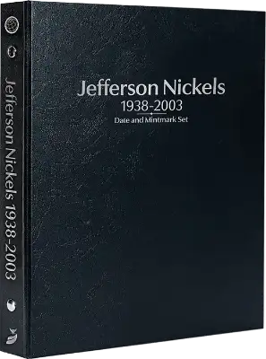Jefferson Nickels 1938-2003, Date & Mintmark Set P, D & S (Black)
