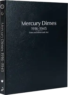 Mercury Dimes 1916-1945, Date & Mintmark Set P, D & S (Black)