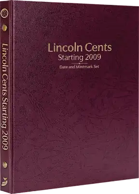 Lincoln Cents Starting 2009, Date & Mintmark Set P, D, S & W (Burgundy)