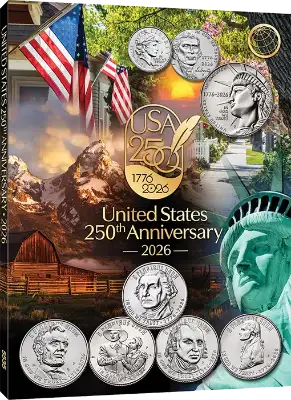 Official Whitman Folder - Single Mint 2026 - 250th America Celebration