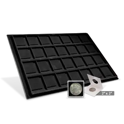 Horizontal 2x2 Display Tray (28 Slots) Black