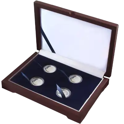 Guardhouse Wood Display Box - GH-W1300 - (4S) Holds 4 Small Guardhouse coin capsules