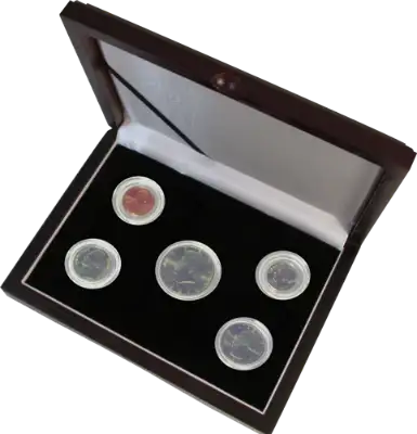 Guardhouse Wood Display Box - GH-W1300 - Direct Fit Mint or Proof Set Cent - Half $ (4S,1M)