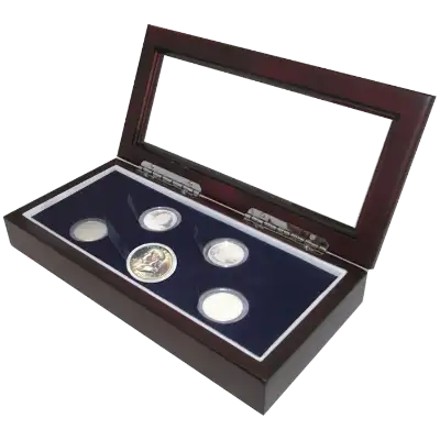 Guardhouse Glass-top Wood Display Box Proof or Mint Set GH-W1800: (4S,M)