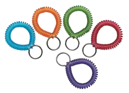 Key and Card Wrist Coils - Assorted Colors