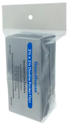 2.5x2.5 Coin Flip - Unplasticized 100 Pack