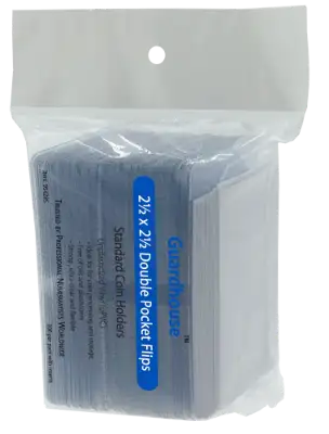 2.5x2.5 Coin Flip - Unplasticized 100 Pack with Inserts