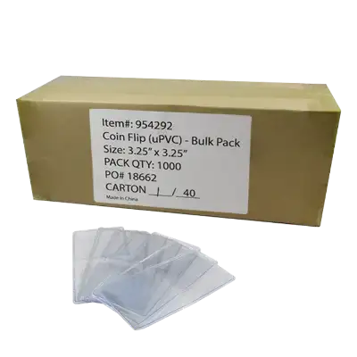 3.25 x 3.25 Coin Flip - Unplasticized Bulk/1000 Pack