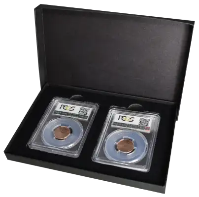 2 Slab Paperboard Certified Coin Gift Box