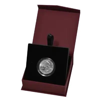 Folding Coin Capsule Box with Magnetic Lid and Stand Insert - Small Capsule