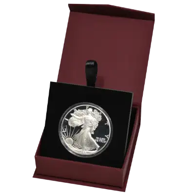 Folding Coin Capsule Box with Magnetic Lid and Stand Insert - Large Capsule