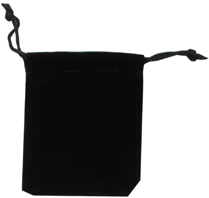 Velour Drawstring Pouch - 2.75x3.25 Black
