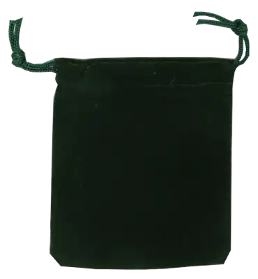 Velour Drawstring Pouch - 2.75x3.25 Green
