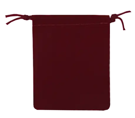Velour Drawstring Pouch - 2.75x3.25 Maroon