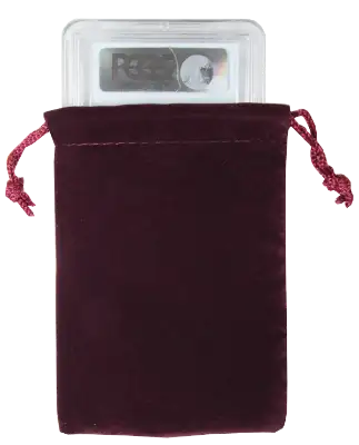 Velour Drawstring Pouch - 3x4.25 Maroon