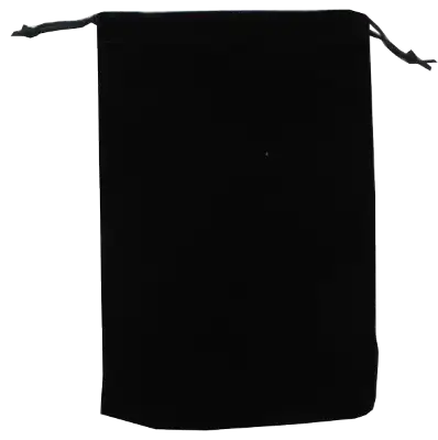 Velour Drawstring Pouch - 5x7.5 Black