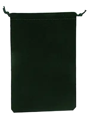 Velour Drawstring Pouch - 5x7.5 Green