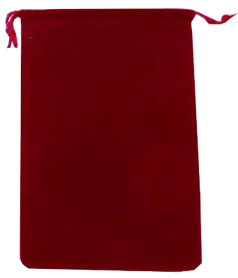 Velour Drawstring Pouch - 5x7.5 Red