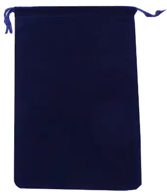 Velour Drawstring Pouch - 5x7.5 Navy Blue