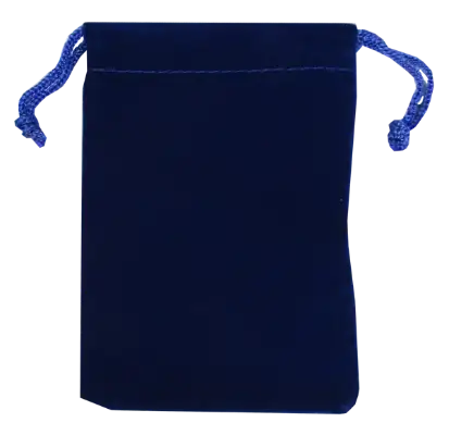 Velour Drawstring Pouch - 5x7.5 Royal Blue