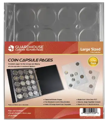 Coin Capsule Page - Large (PET Vac Form)