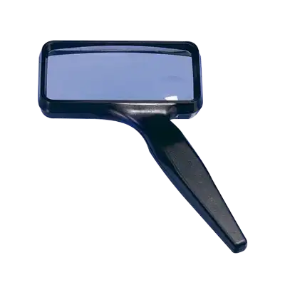 Rectangular Hand Magnifier w/ Bifocal - 4.5 Diopter