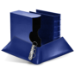 Cornerstone Large Capacity 4 D-Ring Binder & Slip Case (Navy Blue)
