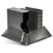 Cornerstone Large Capacity 4 D-Ring Binder & Slip Case (Gray)