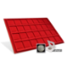 Horizontal 2x2 Display Tray (28 Slots) Red