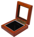 Guardhouse 3.87x3.87 Glass-top Wood Display Box - Holds Extra Large Sized Capsule