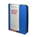 Zipper Binder with 3 Ring Clip - Blue