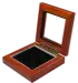 Guardhouse 3.87x3.87 Glass-top Wood Display Box - Holds Medium Sized Capsule