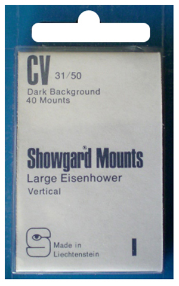 31x50mm Showgard Mounts - Pre-cut Singles (Black)