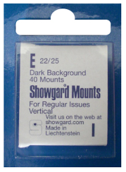22x25mm Showgard Mounts - Pre-cut Singles (Black)